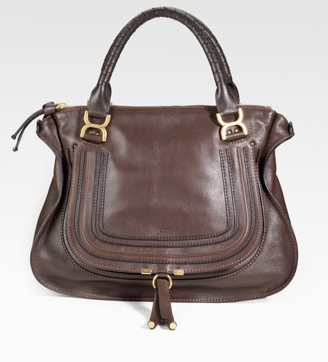 Chloé Marcie Large Shoulder Bag in Brown (moka) - Lyst