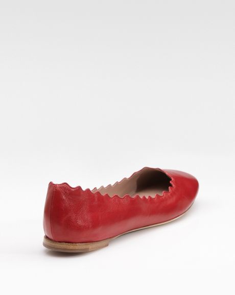 chloe scalloped flats