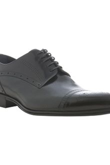 Dolce & Gabbana Black Leather Perforated Lace Up Oxfords - Lyst