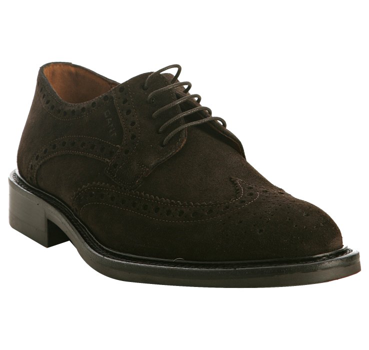 Gant Dark Brown Suede Pittsfield Wingtip Oxfords in Brown for Men Lyst