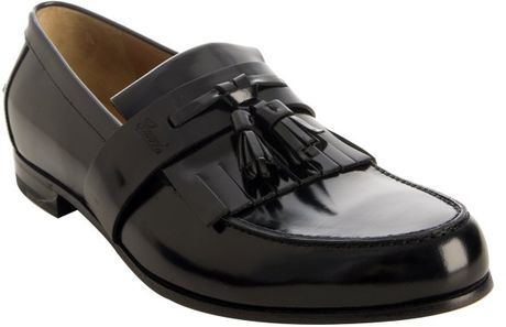 Gucci Black Leather Kiltie Tassel Loafers in Black for Men | Lyst