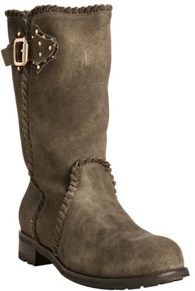 jimmy choo motorcycle boots fur lined