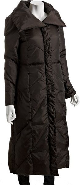Marc New York Chocolate Quilted Full Length Down Coat in Brown (chocolate) - Lyst