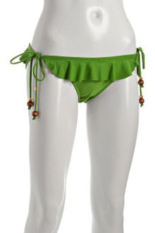 Shoshanna Green Ruffle Side Tie Bikini Bottom - Lyst