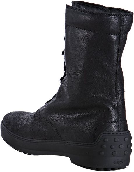 tods gommino black suede