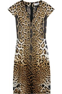 Yves Saint Laurent Leopard Print Silk Dress - Lyst