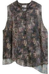 Acne Shimmer Snake Print Top