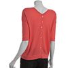 Autumn Cashmere Shrimp Cashmere Button Back Vneck Sweater in Pink - Lyst