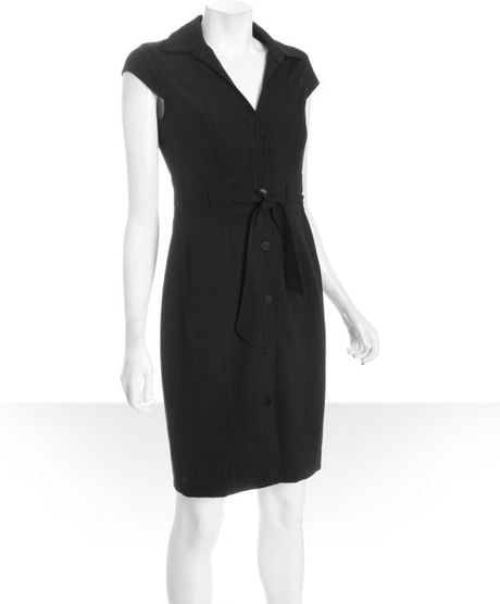 calvin klein belted shirt dress