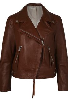 Acne Rita Leather Biker Jacket - Lyst