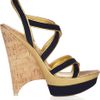 Emilio Pucci Suede Multistrap Platform Sandals in Blue (multi) - Lyst