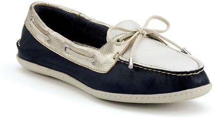 Sperry Top-sider Montauk Boat Shoes in Black (Navy White Platinum) - Lyst