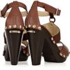 Jimmy Choo Ursula Leather and Suede Sandals in Brown - Lyst