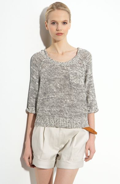 3.1 Phillip Lim Marled Knit Sweater in Gray (multi) - Lyst