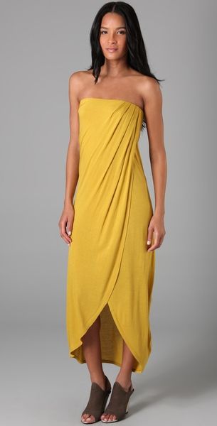 Cheap Monday Kendra Long Dress in Yellow (mustard) - Lyst
