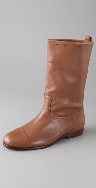 flat mid calf boot