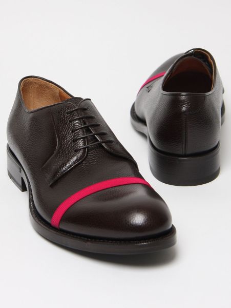 formal wear raf simons brown leather shoe w pink in brown for lyst formal wear raf simons brown leather shoe w pink in brown for lyst