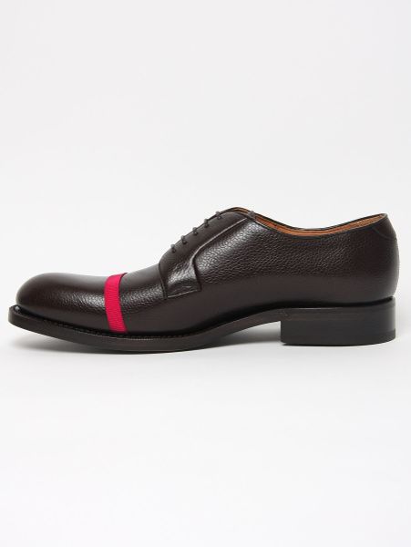 Formal Wear Raf Simons Black Leather Shoe W/turquoise Sole in Black