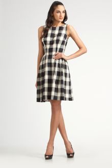 Lotusgrace Plaid Full-skirt Dress - Lyst