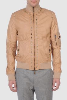 Just Cavalli Leather Outerwear - Lyst