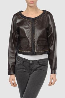 Yves Saint Laurent Rive Gauche Leather Outerwear - Lyst