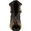 Alexander Mcqueen Black Leather Studded Zip Front Platform Booties in Black - Lyst
