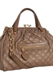 Marc Jacobs Taupe Coated Canvas Quilted Stam Convertible Bag - Lyst