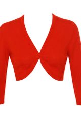 Oscar de la Renta Cashmere and Silk Knit Bolero Cardigan