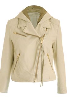 Acne Hooded Leather Jacket - Lyst