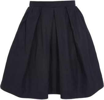  Pleated Cotton Twill Skirt 