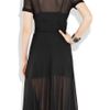 Rochas Silkgauze Dress in Black - Lyst