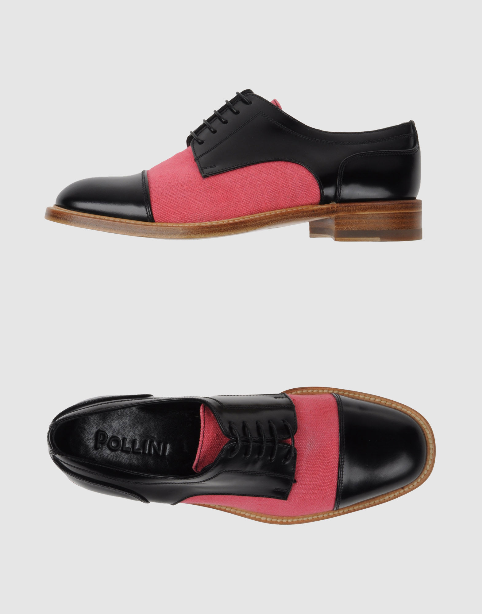 Pollini Laced Shoes in Black | Lyst