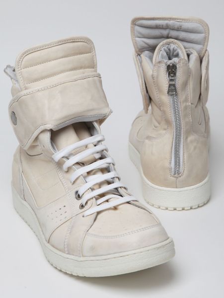 Neil Barrett Leather Dickensian City Trainer in Beige for Men - Lyst
