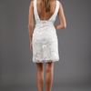 Sue Wong Embellished V Neck Dress  in White (ivory) - Lyst