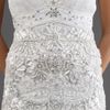 Sue Wong Embellished V Neck Dress  in White (ivory) - Lyst