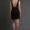 Sue Wong Jewel Encrusted Draped Sheath Dress in Black (silver) - Lyst