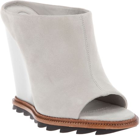 Camilla Skovgaard Wedge Mule in White (ash) - Lyst