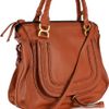 Chloé Marcie Large Leather Tote in Brown (gold) - Lyst