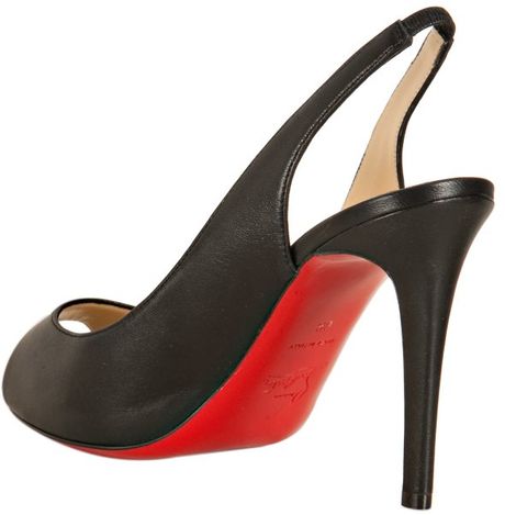 black peep toe slingbacks