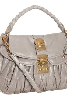 Miu Miu Cloud Quilted Calfskin Matelasse Flap Hobo - Lyst