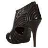 Dior Black Strappy Leather Temptation Peep Toe Booties in Black (noir suede/ snake) - Lyst