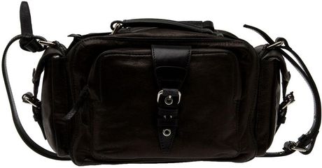 black mini camera bag