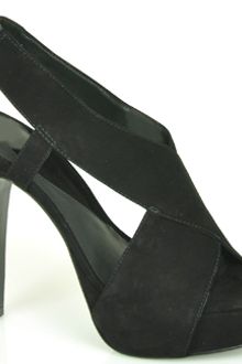 Diane Von Furstenberg Zia - Black Suede Platform Sandal - Lyst