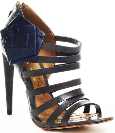 L.a.m.b. Rae Heel  Grey Leather in Blue (grey) - Lyst