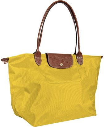 Longchamp Curry Nylon Le Pliage Large Folding Shopper Tote - Lyst