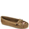 Minnetona Thunderbird  Taupe Suede Moccasin in Brown (taupe)