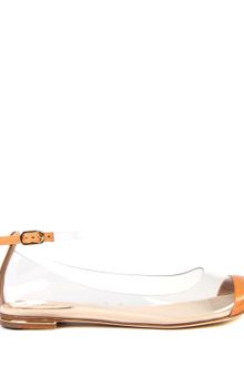 Chloé Leather and Pvc Ballerina Shoes - Lyst