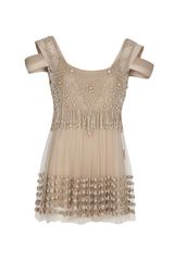Givenchy Beaded Embroidered Tulle Top