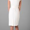 Milly Haley Belted Linenblend Dress in White - Lyst