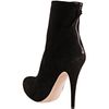 Miu Miu Black Suede Zip Back Ankle Boots in Black - Lyst